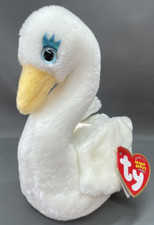 Ty Swan Goddess Plush Stuffed Animal Toy NOS White Blue Eyelashes 2003