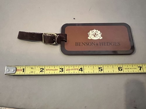 Targhetta bagaglio vintage Benson e siepi 4” x 2” - Foto 4 di 5