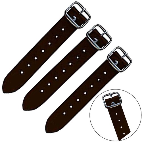 Genuine Leather Kilt Straps & Buckle 7" Extender 1.25" wide 3x Dark Brown Strap eBay