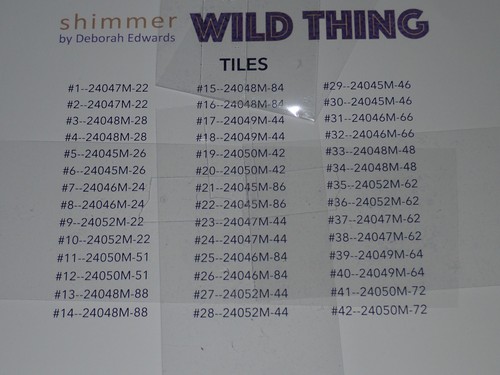 Shimmer Wild Thing Edwards Cotton Tiles TWILD82-10, Layer Cake 10" Squares 42pcs - Picture 7 of 8