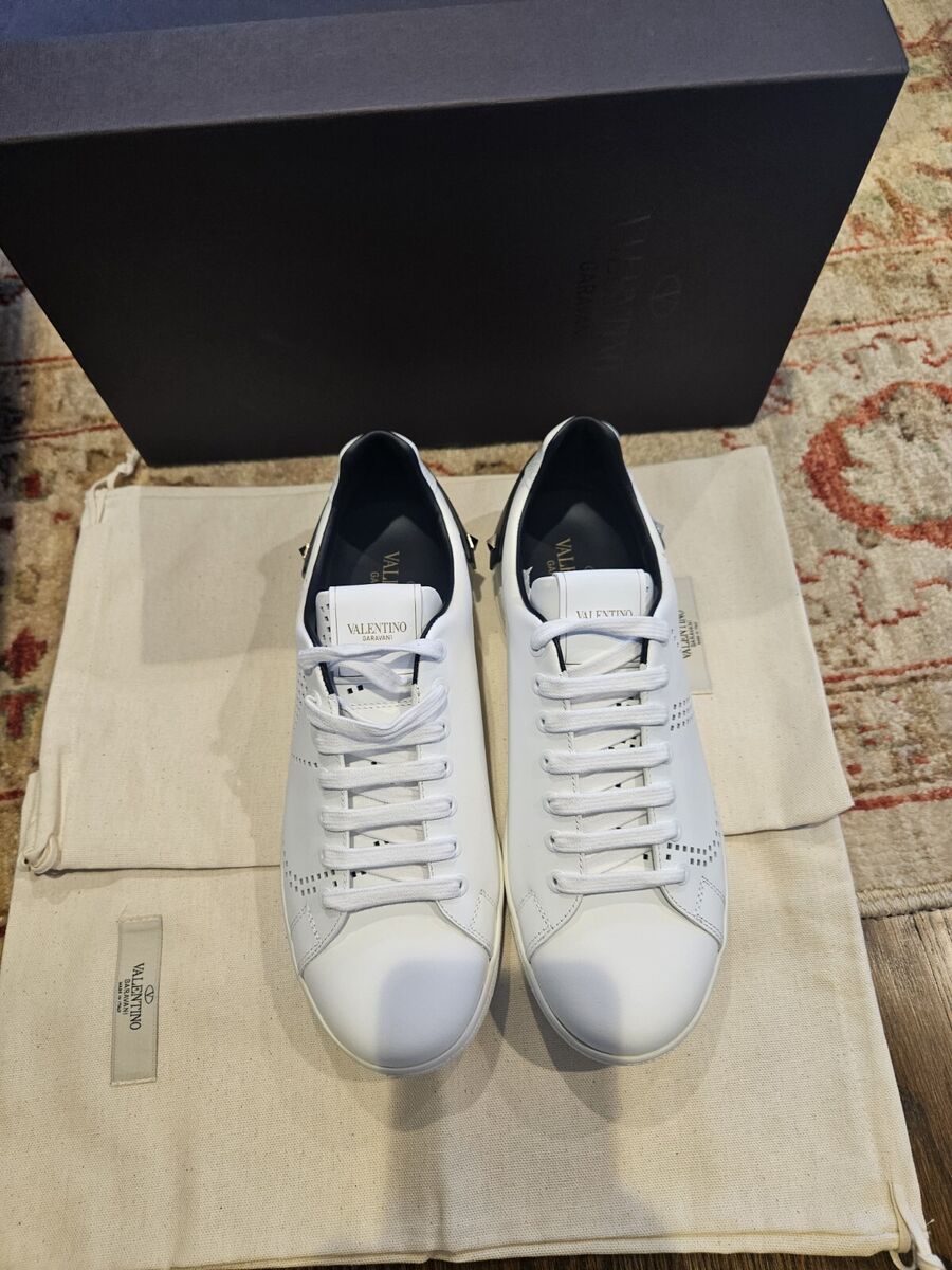 Valentino Garavani V Logo White And Black Sneakers New Size Valentino Garavani V Logo White And Black Sneakers New Size