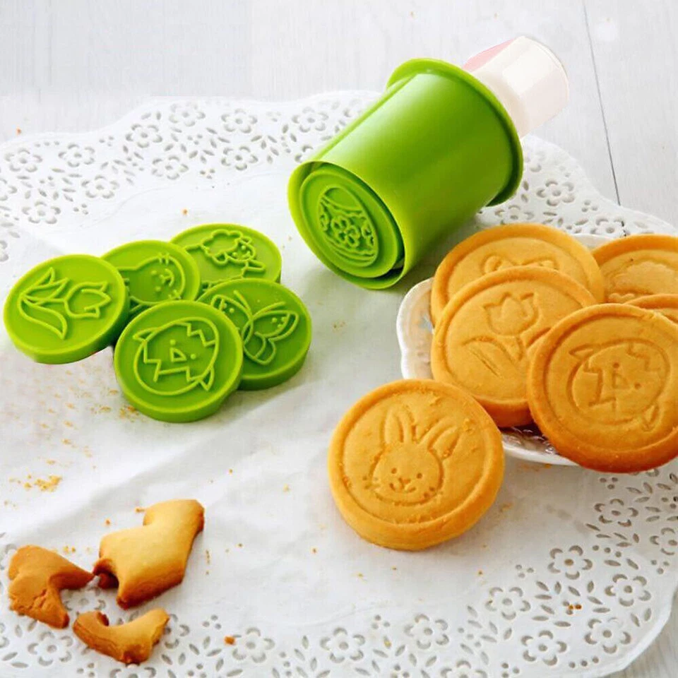 6Pcs/Set Tools Biscuit Mould With 6 Patterns Cutter Mold Cookie Stamp Christmas - image 4 of 4