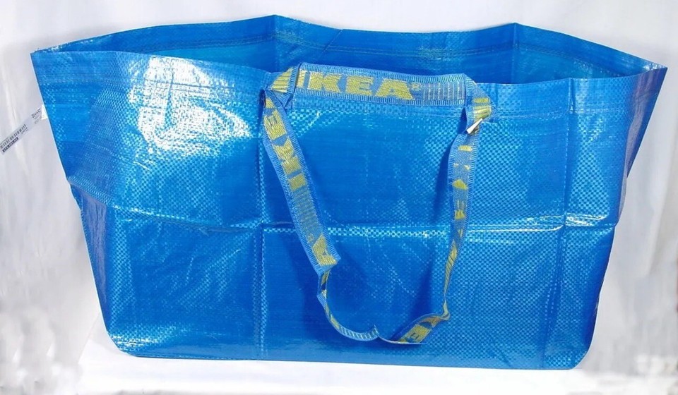 I K E A Frakta Shopping Bag Large Blue (Set Of 4) Grocery Laundry Tote Bag - Foto 6