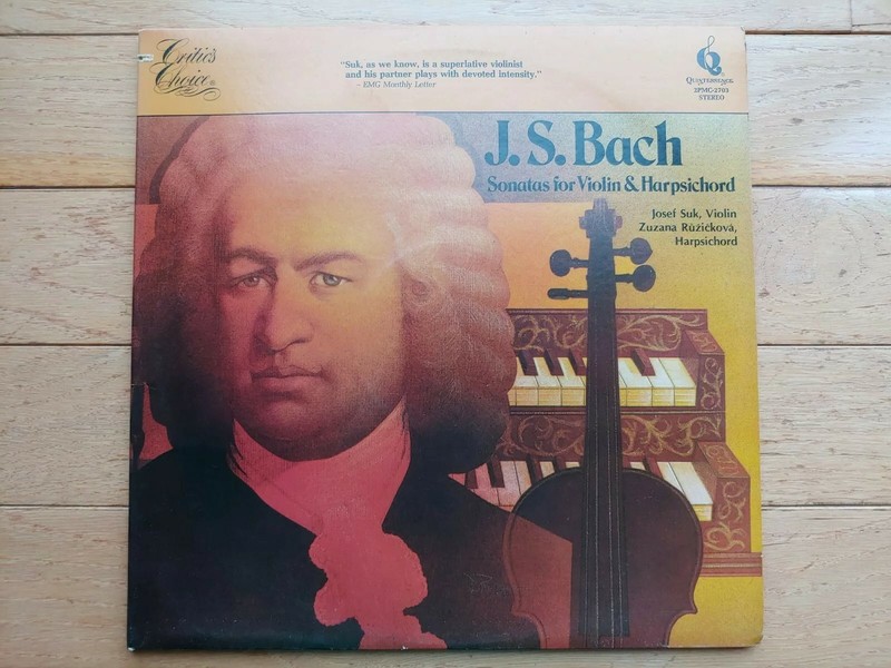 2-LP J.S. Bach, Sonatas for Violin & Harpsichord, Josef Suk, Zuzana ruzicková