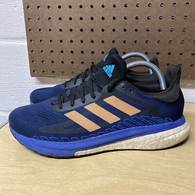 Adidas Mens Solar Glide ST 3 FV7251 Blue Running Shoes Sneakers Size 8.5