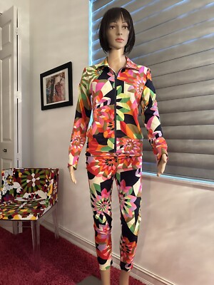 julie brown Multi Color Print Matching Pants And Jacket