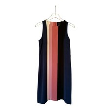 Women's Ann Taylor Factory Dress Size 4 Blue Multi-color Colorblock