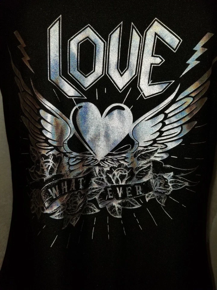 Camisa Top No Boundaries Juniors Mujer Talla S Pequeña 3/5 Multicolor Alas Corazón Foto 3 de 4