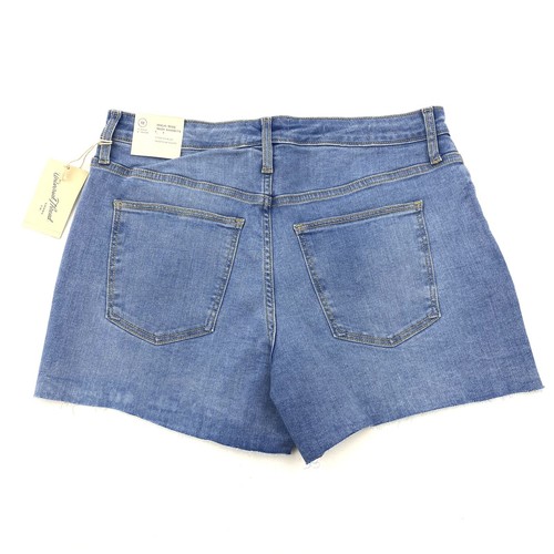 Universal Thread Womens Size 12 High-Rise Midi Shorts Pockets Blue - Picture 2 of 10
