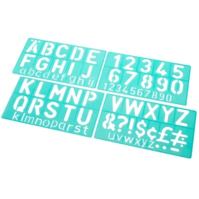 LINEX® Buchstabenschablonen Set grün Schrifthöhe Text 5 cm