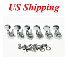 Wilkinson Locking Guitar Tuners Chrome 6 Inline Tuning Keys Machine Heads