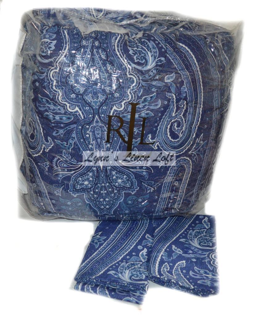 Ralph Lauren PUTNEY BLUE PAISLEY Full Queen Comforter Shams NEW
