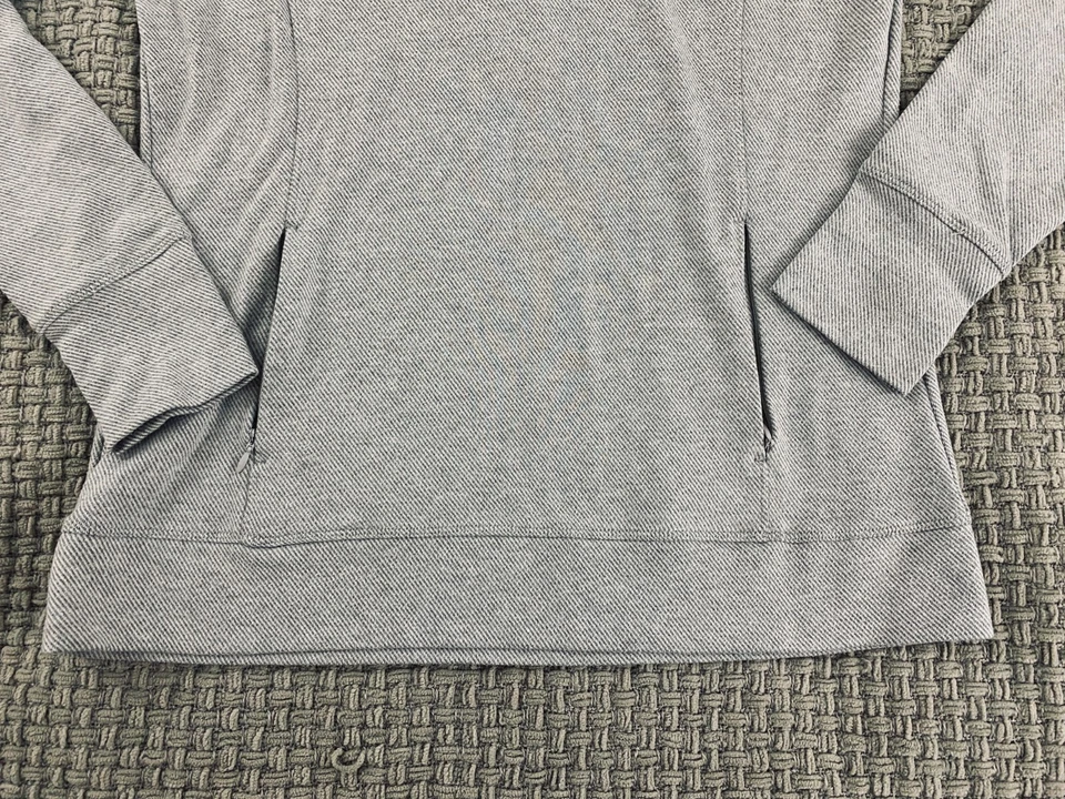 Suéter activo Kyodan para mujer gris talla grande cuello tortuga agujero para el pulgar Foto 4 de 4