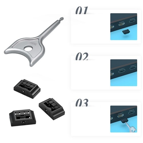 Removable HDMIs Port Blocker Key Lock Design For Secure Data And Moisture Shield - Afbeelding 6 van 10