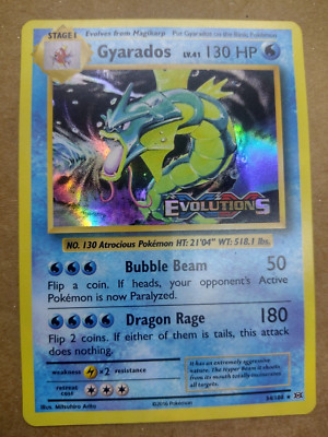 Pokemon Karte Gyarados Evolutions gestempelt Vorabveröffentlichung 34/108 Ausgezeichnete HOLO BLUED