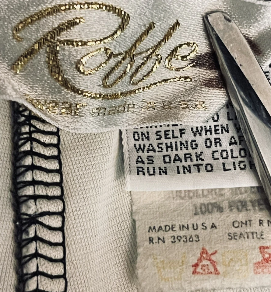 De Colección Pantalón Esquí Roffe Negro EE. UU. Ajustable Lados a Presión Cremallera Completa Pierna Nylon Poli 28W/27L Foto 4 de 4