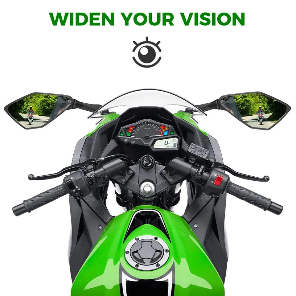 Espejos retrovisores para moto Kawasaki Ninja 300 EX300 2013 14 2015 2016 2017 Foto 4 de 4