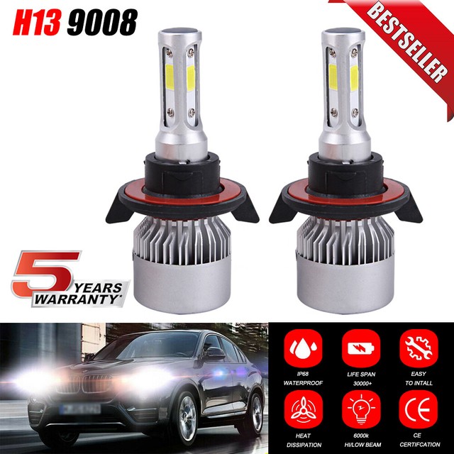 2x H13 9008 LED Headlight Bulbs Kit For Ford F150 2004-2014 - Foto 7