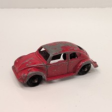 Vintage Tootsietoy Bug Diecast 2 1/4" Volkswagen VW Beetle Toy Car Red