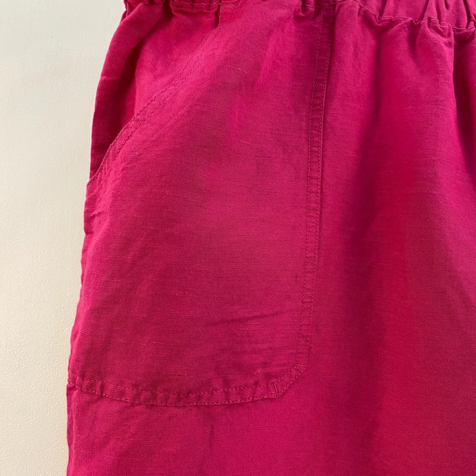 Pantalones Cortos Coldwater Creek Mujer 2X 20 10" Bolsillos Entrepierna Lino Rayón Tejido Rosa Foto 3 de 4