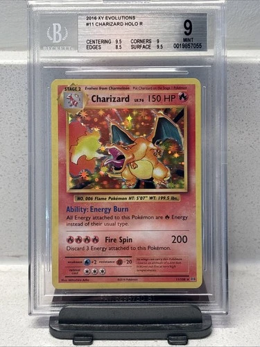 2016 Pokemon XY Evolutions Holo Charizard #11 Beckett 9 MINT