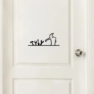 La Linea Line Art Wall Sticker Minimalist Self-Adhesive Waterproof Decal