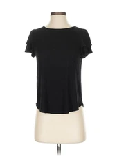 Assorted Brands Women Black Short Sleeve Top XS Petites