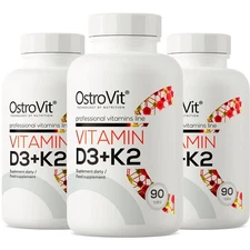 VITAMIN D3 + K2 - 90-270 Capsules -Regulates cholesterol levels Nervous system