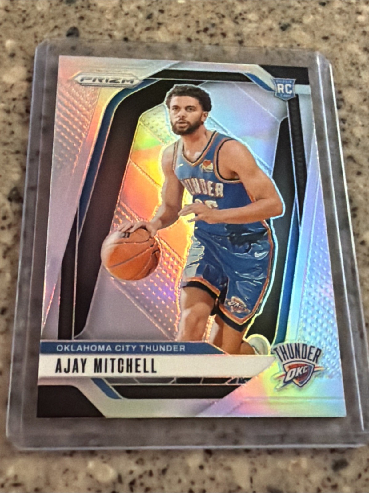 Ajay Mitchell 2024-25 Panini Prizm #226 Silver Prizm RC Oklahoma City Thunder