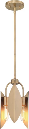 Eden 3-Light Pendant Light in Old Satin Brass for Kitchen & Dining Room - Picture 4 of 9