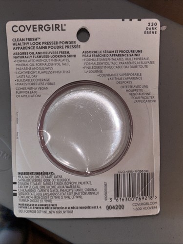 COVERGIRL Clean Fresh Pressed Powder, 230-Dark, 0.35 oz, Oil and Talc Free - Picture 4 of 6