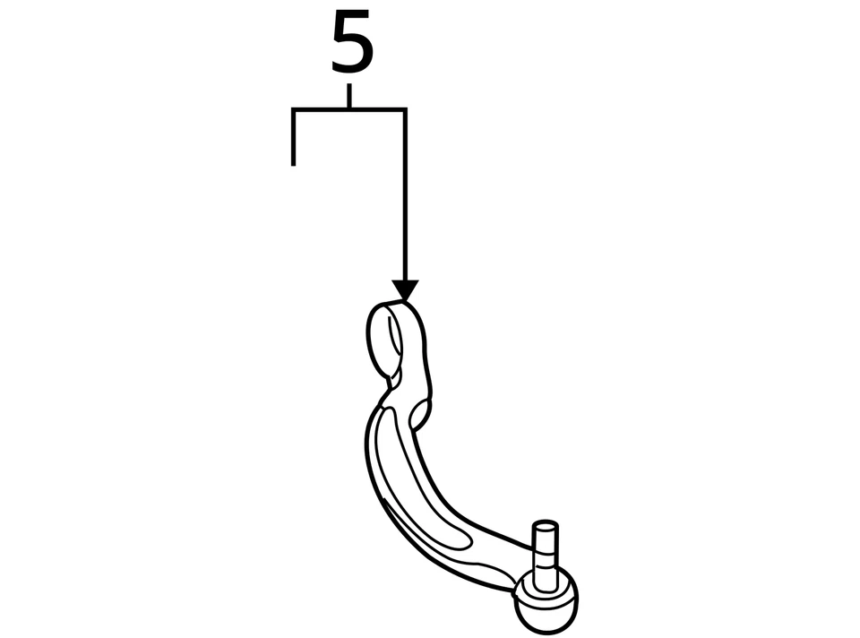 Brazo de control inferior delantero del conductor Audi A4 Quattro 2005-2009 OEM LZ3JV Foto 3 de 3