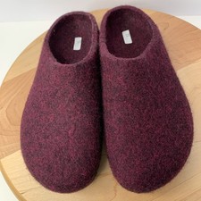 Stegmann Eco Wool Clogs Women s 6 Dark Purple Indoor Outdoor Wear Cork Latex New