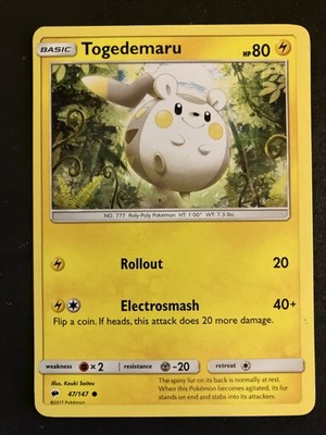 Pokemon - Togedemaru - Bruning Shadows -  Card 047/147