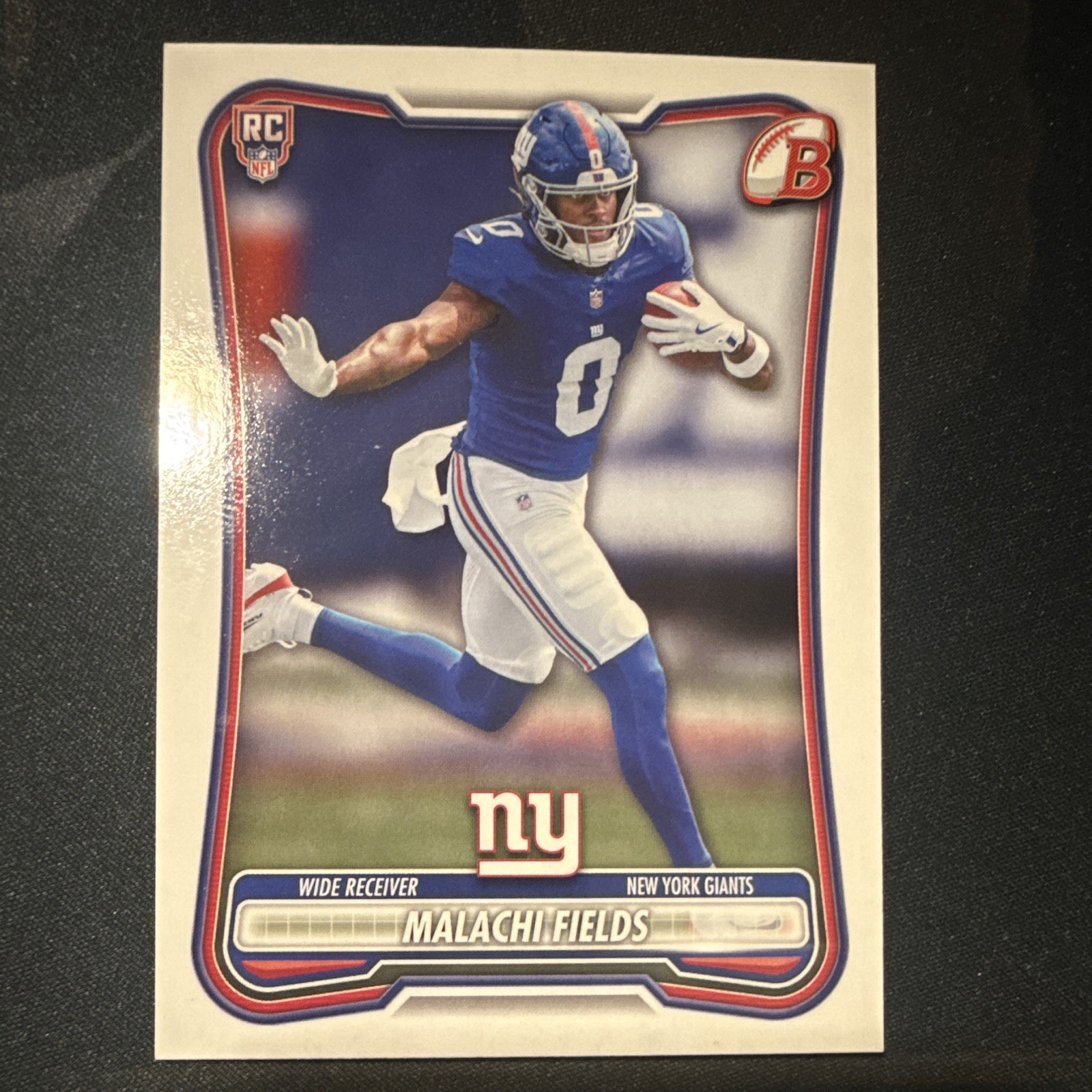 Topps Bowman 2026 Malachi Fields RC Rookie #129 New York Giants Football Card