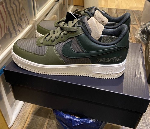 NIKE Men 9.0US Air Force 1 Gore-Tex Olive Low Cut Sneakers Ct2858-200 Us9 - Picture 2 of 5