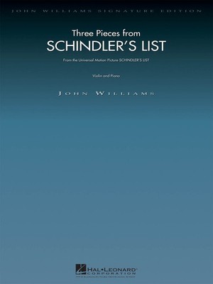 Three Pieces From Schindler's List Violin & Piano Sheet Music Book