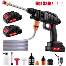 Portable Cordless Electric High Pressure Water Spray Gun Car Washer Cleaner Tool
