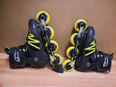 WIE NEU K2 Velocity Sport 84 M Herren/Damen Inline-Skates 43.5 28cm Schwarz Gelb