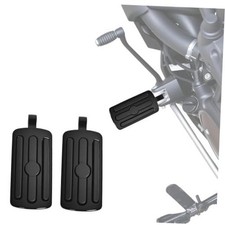 Motorcycle Foot Pegs, 10mm Highway Passenger Footboard Male Mount Style 2 Black