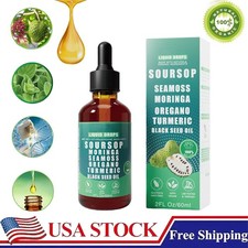 Soursop Bitters Liquid Drops 10 in 1 with Sea Moss, Moringa, Turmeric, Black See