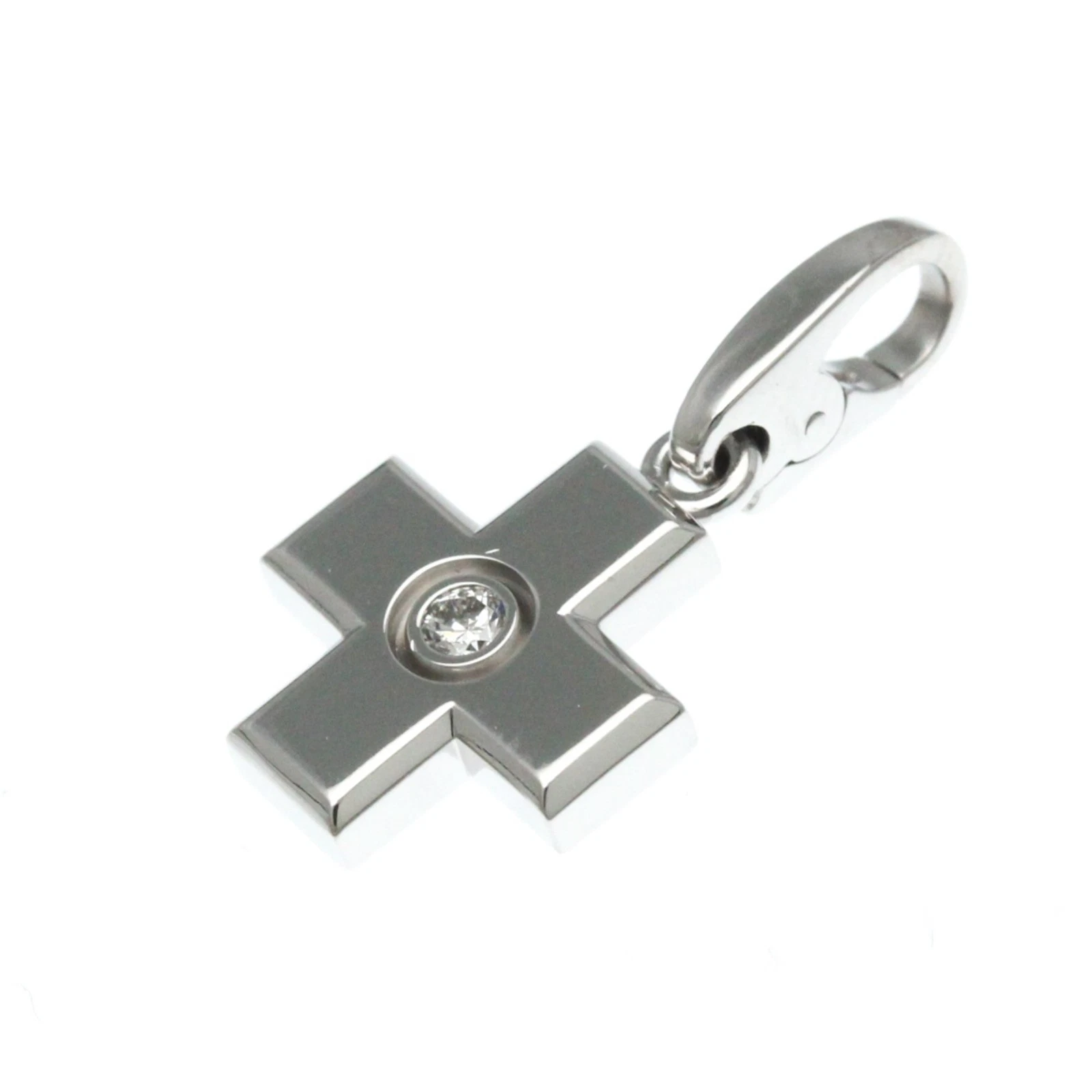 Cartier Cross Pendant Top 1P Diamond White Gold (18K) Diamond Men,... BF587843