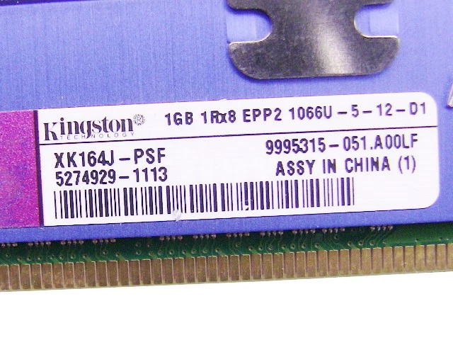 Kingston HyperX DDR2 1066Mhz 1GB PC2-8500U Non-ECC RAM Memory Stick XK164J-PSF - Image 3 of 3