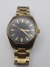 Armitron 20/5010 Analog Quartz Mens Watch Gold Tone Black Dial Working