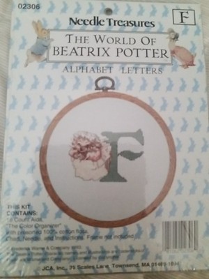 Needle Treasures ''THE WORLD OF BEATIX POTTER'' ALPHEBET LETTERS.    LETTER F