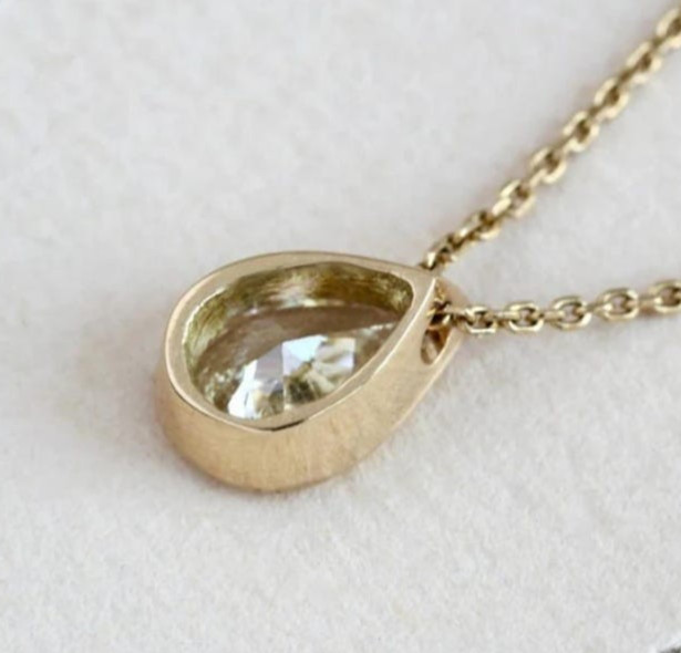 without packaging Moissanite Bezel Set Wedding Pe… - image 3