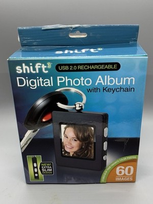 SHIFT3 Digital High Resolution LCD Photo Album W/Keychain USB Rechargeable NIB