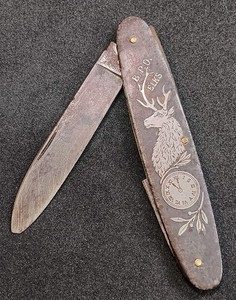 Vintage B.P.O Elks Lodge Pocket Knife (Damaged)