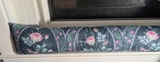 Door Draft Stopper, Cedar Filled, Draft Stopper, Draft Stopper, Flowers, Roses