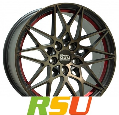 MAM B2 bronze red inside 8.5x20'' ET35 LK5 120 ML 72.6 Alufelgen 20 Zoll
